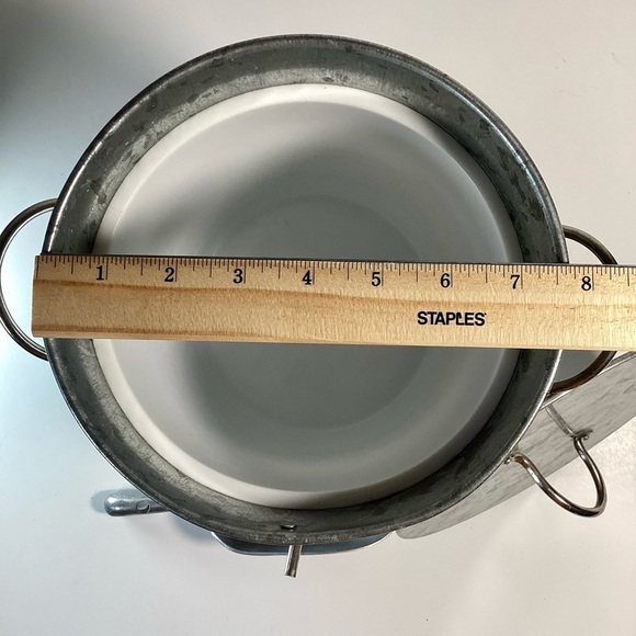 Galvanized Ice Bucket With Handles, Lid, Liner, And Scoop - Picture 12 of 14